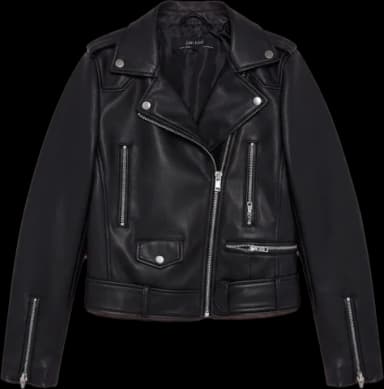 Leather biker jacket